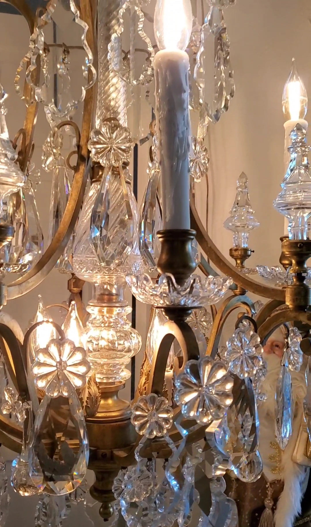 SOLD-Antique FRENCH EMPIRE Crystal Chandelier Louis XV Versailles