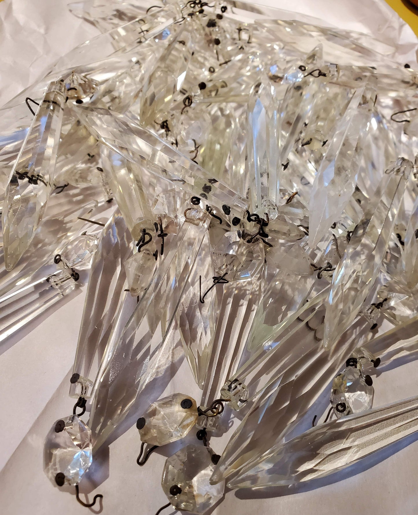 Replacement Chandelier Crystals VINTAGE/ ANTIQUE Replacement Prisms (FREE SHIPPING)