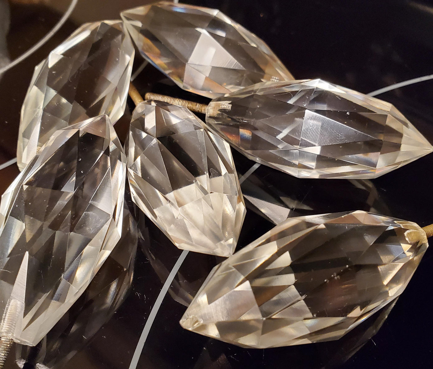 Replacement Chandelier Crystals VINTAGE/ ANTIQUE Replacement Prisms (FREE SHIPPING)