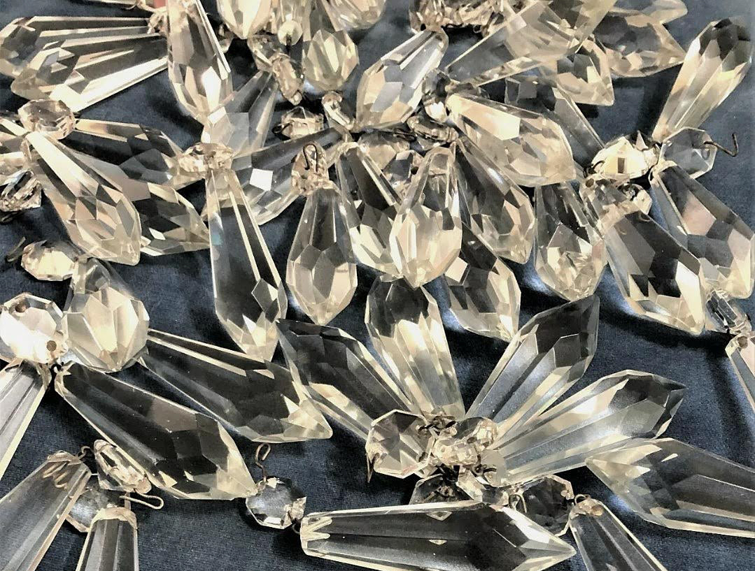 Replacement Chandelier Crystals VINTAGE/ ANTIQUE Replacement Prisms (FREE SHIPPING)